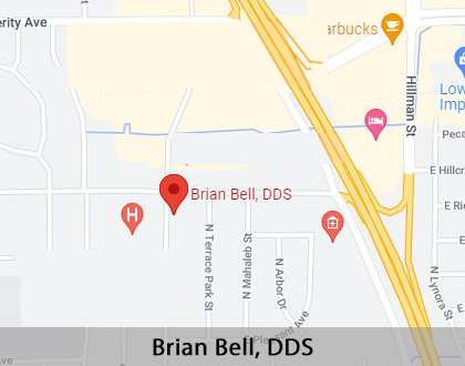 Map image for Implant Dentist in Tulare, CA